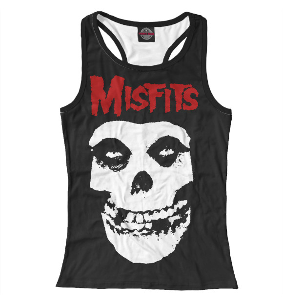 Женская майка-борцовка с изображением The Misfits цвета Белый