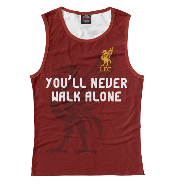 Майка для девочки с изображением You'll Never Walk Alone цвета Белый