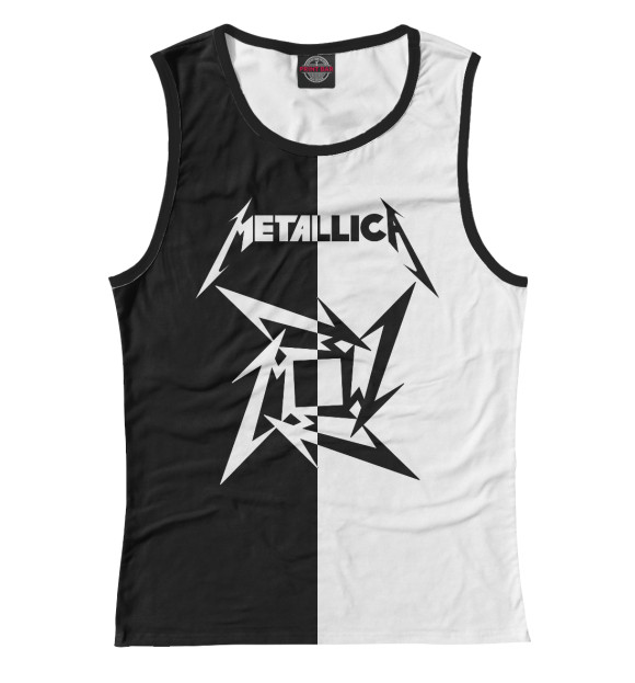 Майка для девочки с изображением Metallica цвета Белый