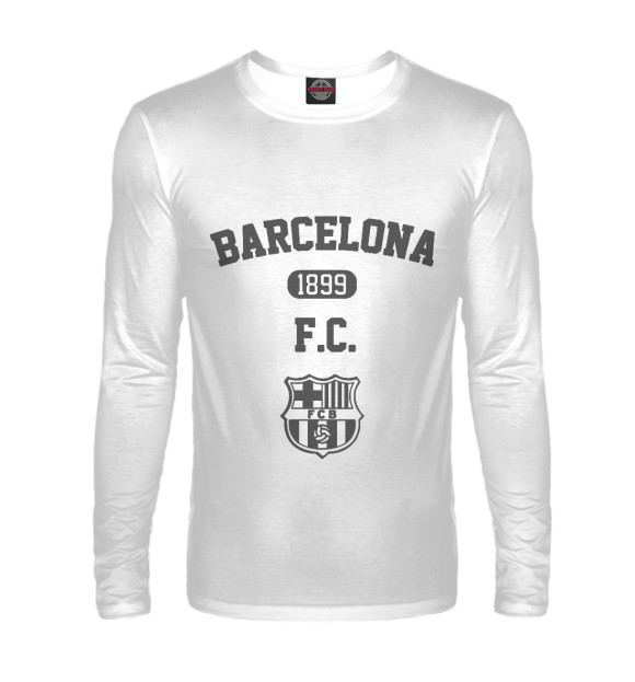Мужской лонгслив с изображением Barca цвета Белый