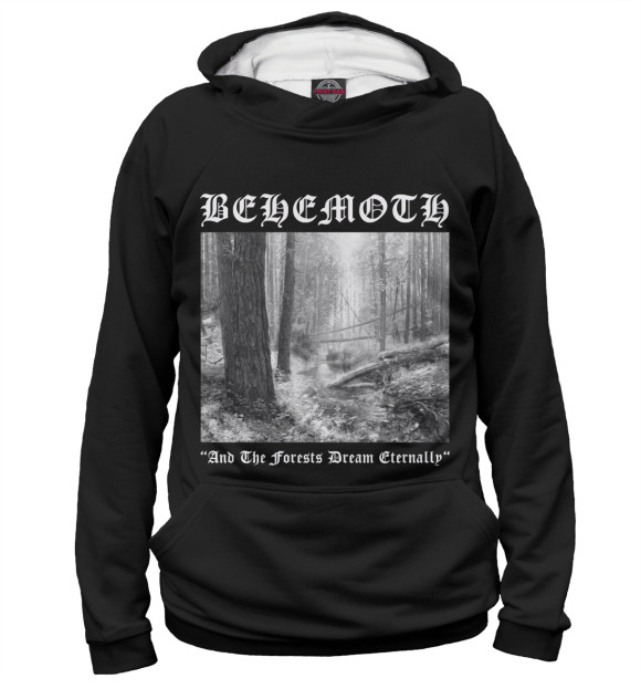 Мужское худи с изображением Behemoth цвета Белый