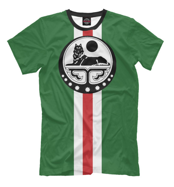 Мужская футболка с изображением Berzloy. Нохчийчоь цвета Серый