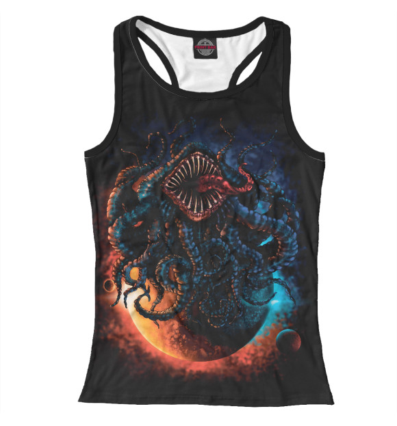 Женская майка-борцовка с изображением Azathoth цвета Белый