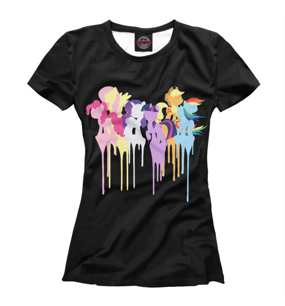 Женская футболка с изображением My Little Pony цвета Белый