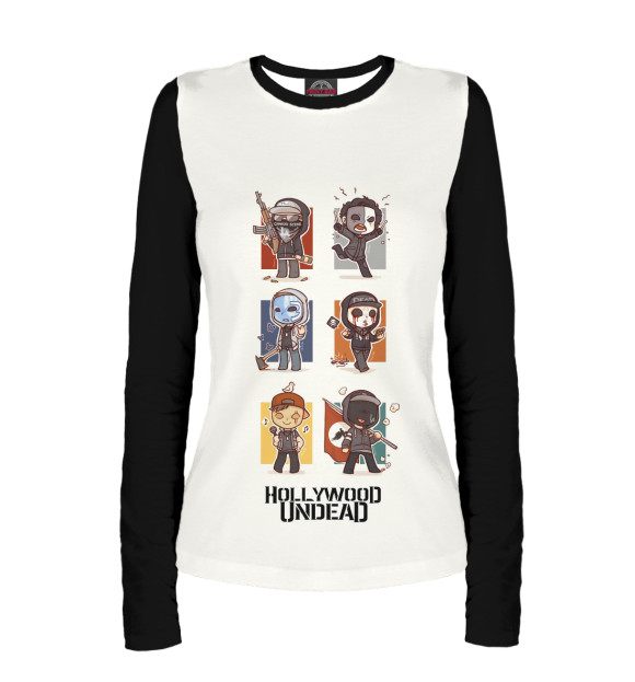 Женский лонгслив с изображением HU Art5Gorryb цвета Белый