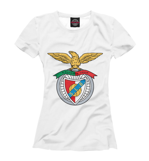 Женская футболка с изображением Benfica цвета Белый