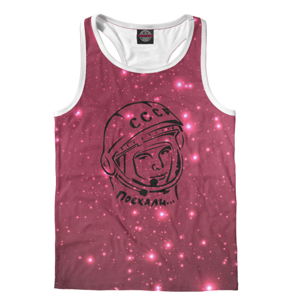 Мужская майка-борцовка с изображением Звезды цвета Белый