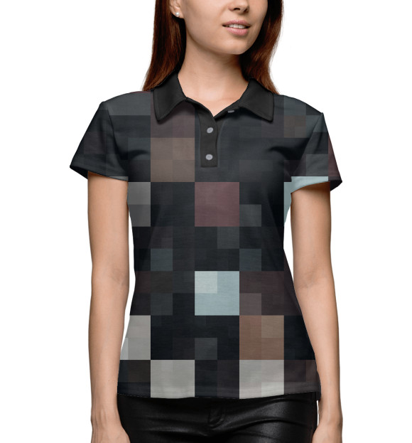 Женское поло с изображением Психометрический килоквадрат цвета Белый