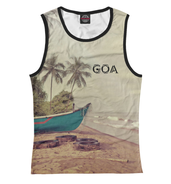 Женская майка с изображением Goa цвета Белый