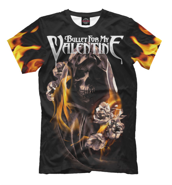 Футболка для мальчиков с изображением Bullet For My Valentine цвета Черный