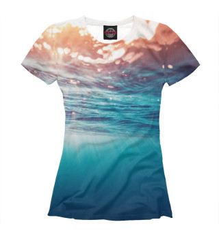 Женская футболка Морская вода