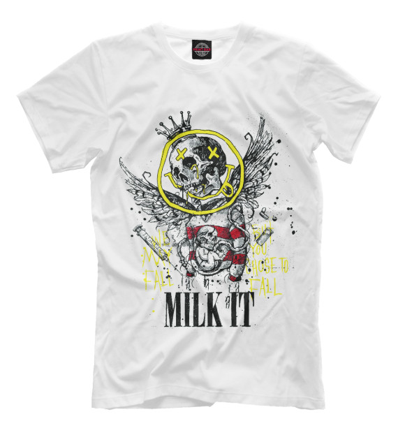 Мужская футболка с изображением Nirvana Milk It цвета Молочно-белый