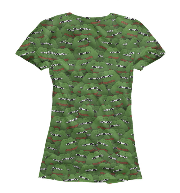 Женская футболка с изображением Грустные лягушки цвета Белый