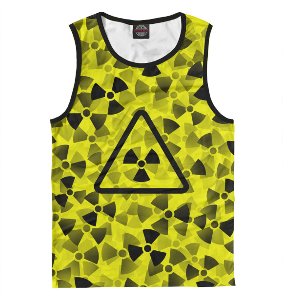 Мужская майка с изображением Радиация цвета Белый