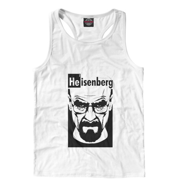 Мужская майка-борцовка с изображением Heisenberg цвета Белый