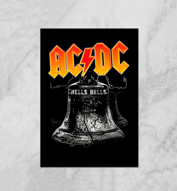 Плакат с изображением AC/DC Hells Bells цвета Белый