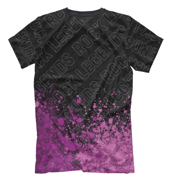 Мужская футболка с изображением Pink Floyd Rock Legends (purple splash) цвета Белый