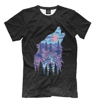 Мужская футболка Grand Teton Reminder  Wolf