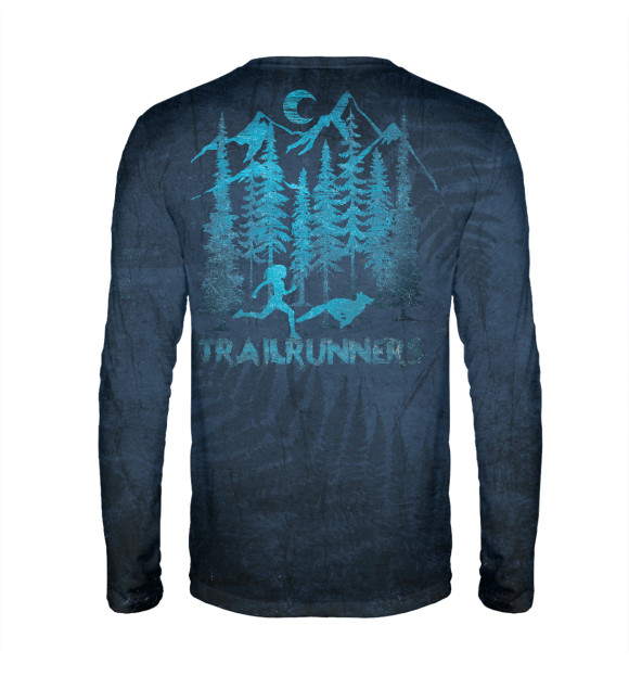 Мужской лонгслив с изображением Trailrunners цвета Белый