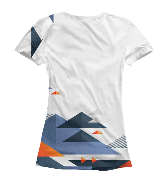Футболка для девочек с изображением Geometric (фигуры) цвета Белый