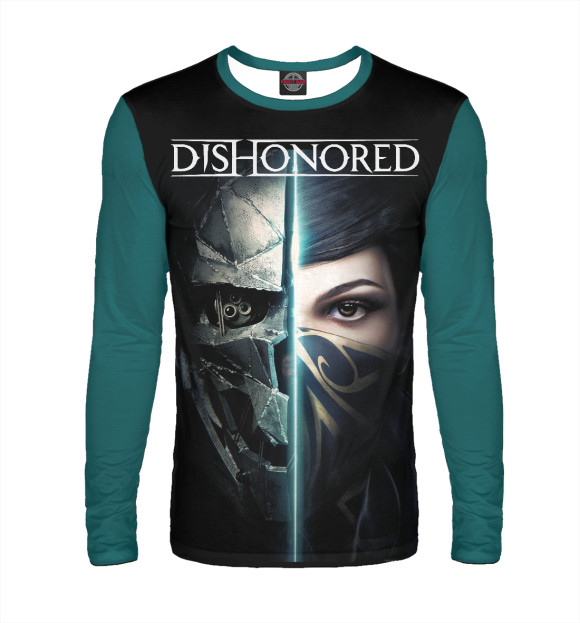 Мужской лонгслив с изображением Dishonored цвета Белый