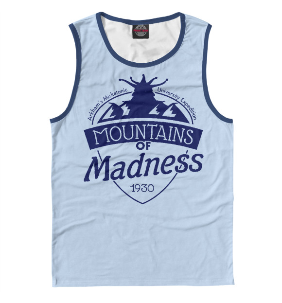 Мужская майка с изображением Хребты безумия цвета Белый