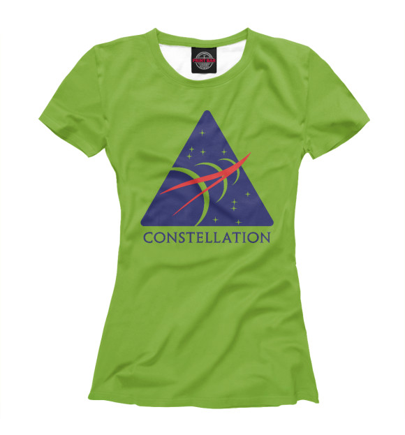 Женская футболка с изображением Constellation Logo цвета Белый
