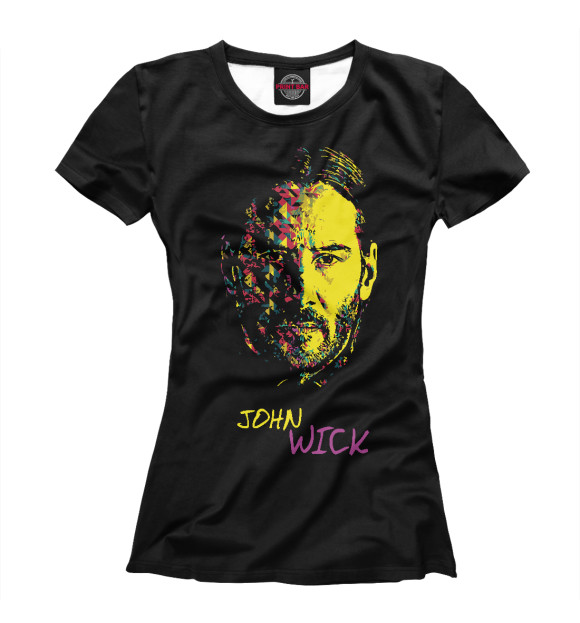 Футболка для девочек с изображением John Wick цвета Белый