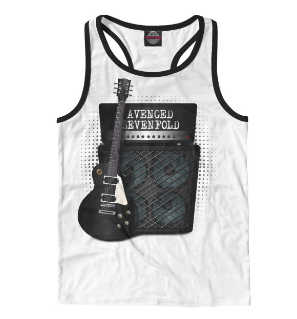 Мужская майка-борцовка с изображением Avenged Sevenfold цвета Белый