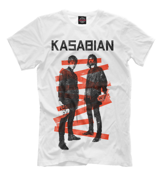 Мужская футболка с изображением Kasabian цвета Молочно-белый