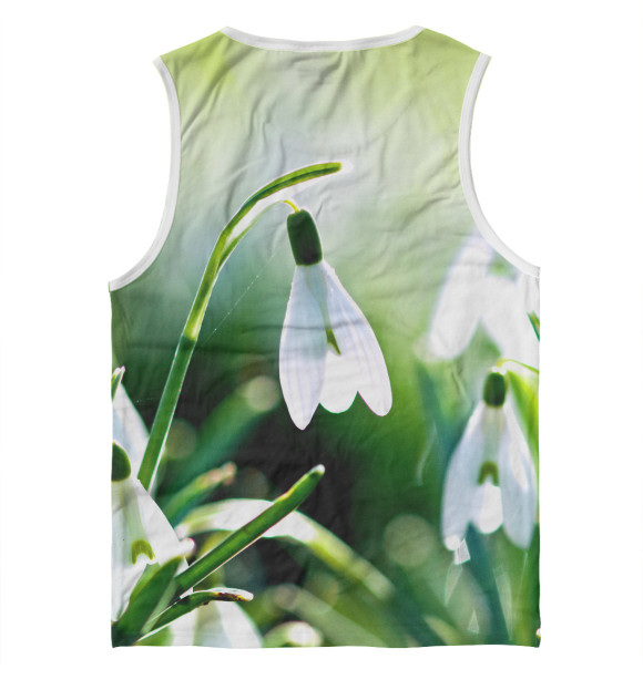 Майка для мальчика с изображением Подснежник цвета Белый