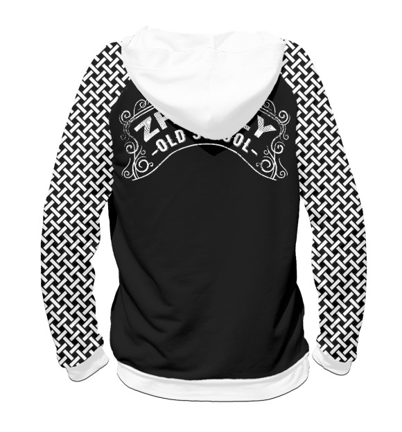 Мужское худи с изображением Жигули Олдскул цвета Белый