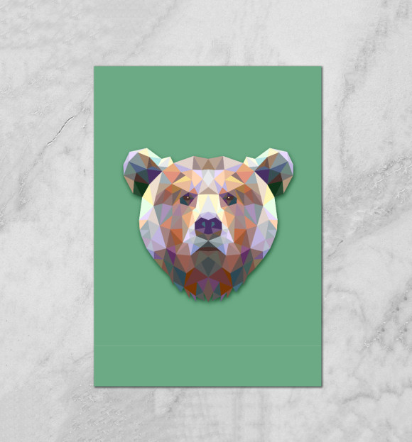 Плакат с изображением Grizzly цвета Белый
