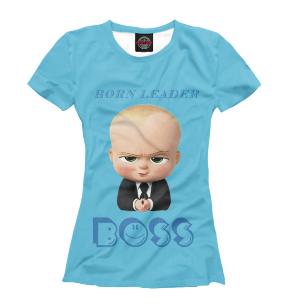 Женская футболка с изображением BOSS цвета Белый