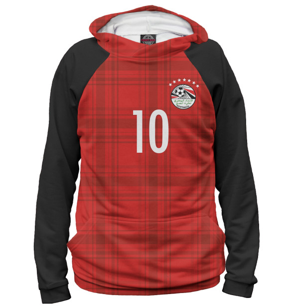 Мужское худи с изображением Сборная Египта – Салах цвета Белый