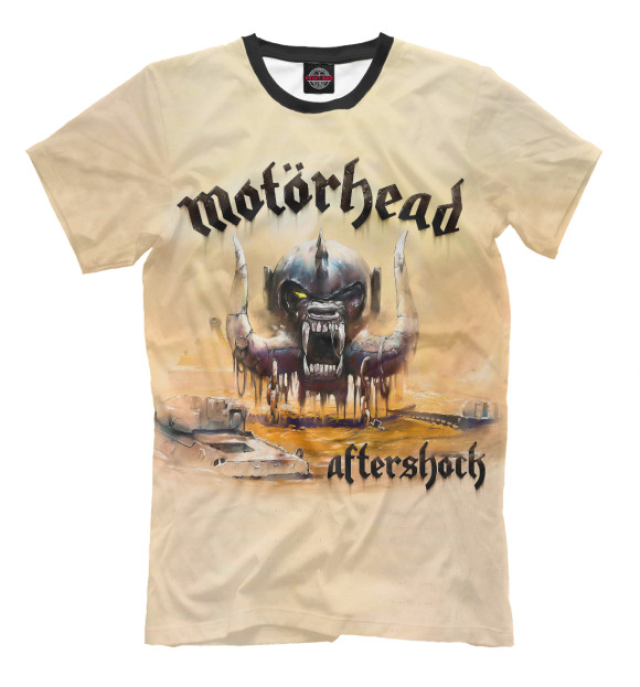 Футболка для мальчиков с изображением Motorhead Aftershock цвета Бежевый