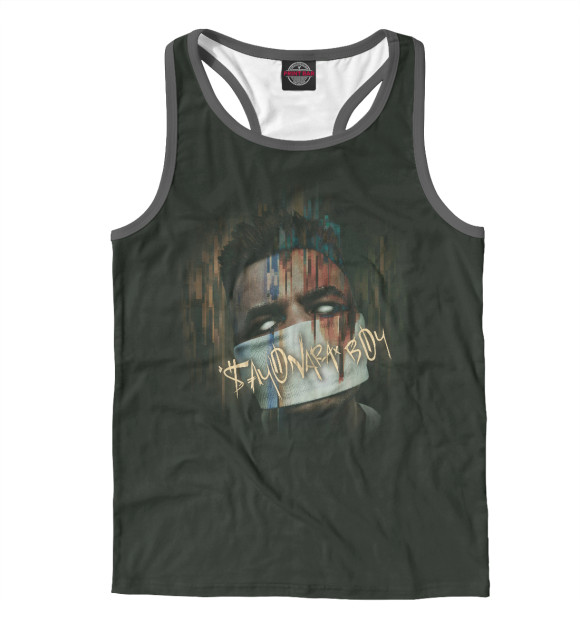 Мужская майка-борцовка с притом Sayonara Boy цвета Белый Мужская майка-борцовка с изображением Sayonara Boy цвета Белый