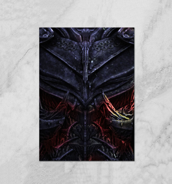 Плакат с изображением Daedric Armor цвета Белый
