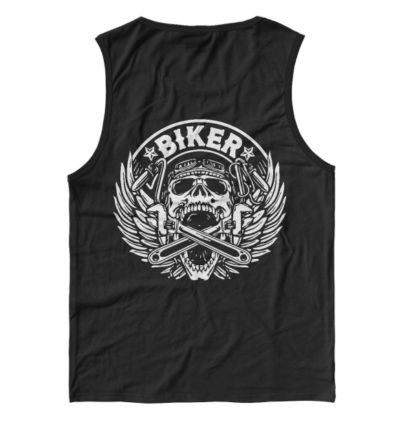 Майка для мальчика с изображением Biker цвета Белый