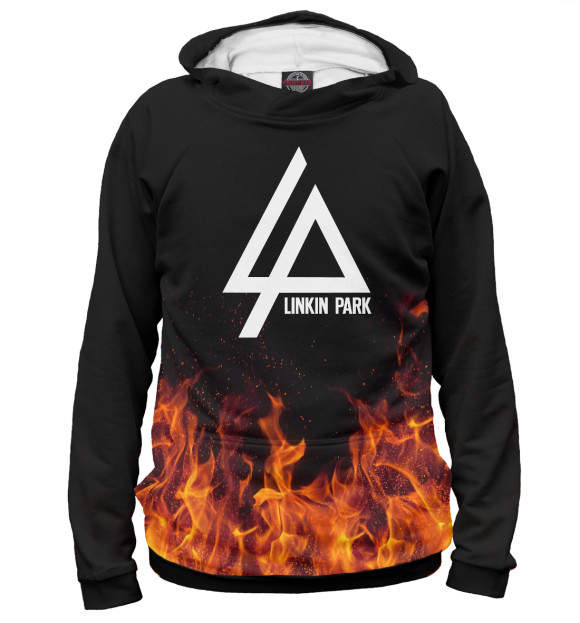 Женское худи с изображением Linkin Park цвета Белый