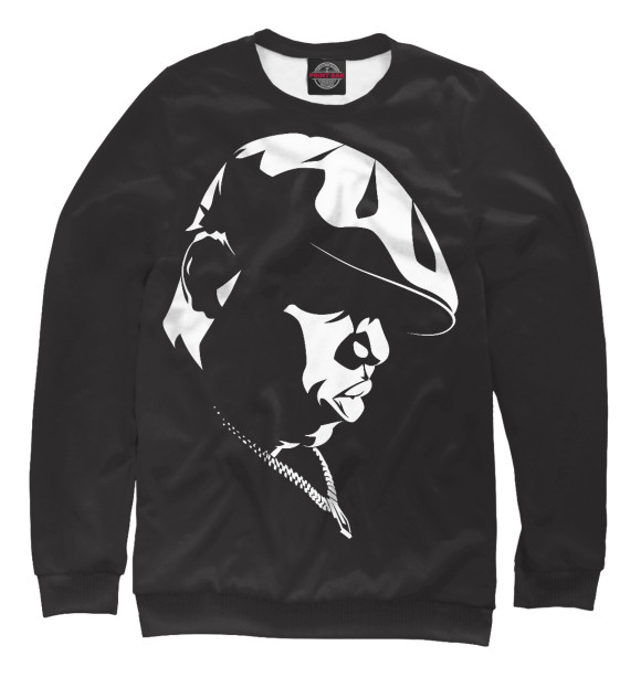 Мужской свитшот с изображением The Notorious B.I.G. цвета Белый