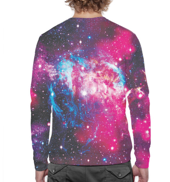 Мужской свитшот с изображением Космос цвета Белый