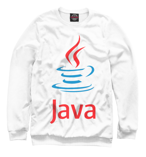Свитшот для девочек с изображением Java цвета Белый