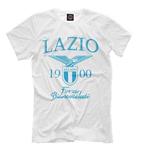 Мужская футболка с изображением Лацио цвета Молочно-белый