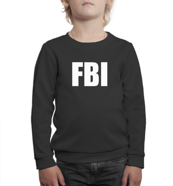Свитшот для мальчиков с изображением FBI цвета Белый