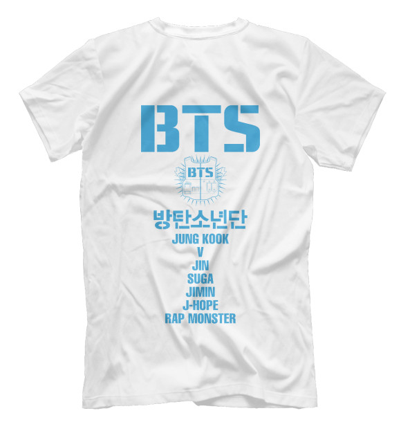 Мужская футболка с изображением BTS Skool luv affair цвета Белый