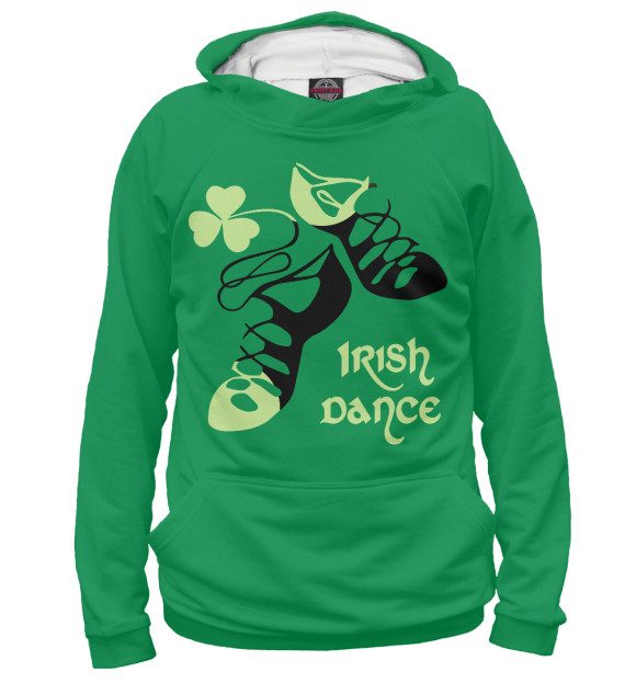 Женское худи с изображением Ireland, Irish dance цвета Белый