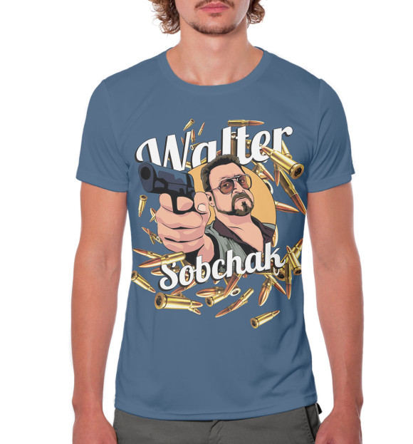 Мужская футболка с изображением Большой Лебовски: Волтер Собчак цвета Белый