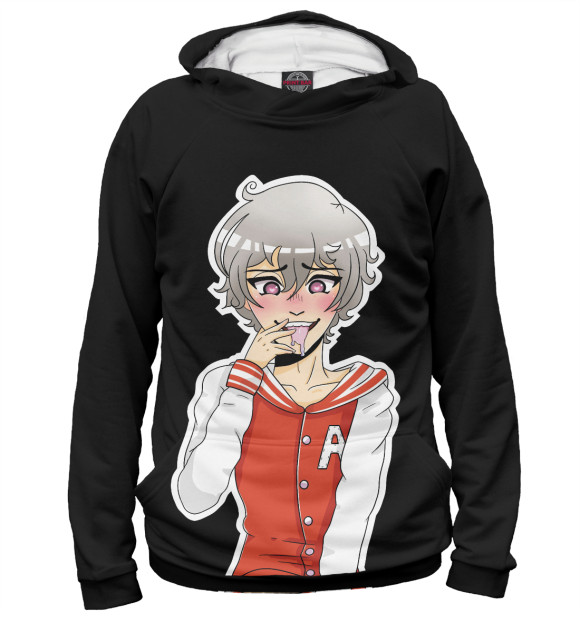 Женское худи с изображением Girl ahegao цвета Белый