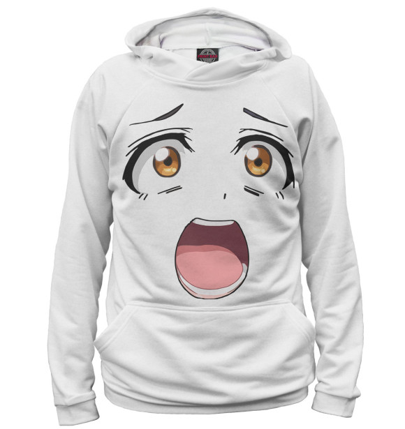 Мужское худи с изображением Аниме цвета Белый